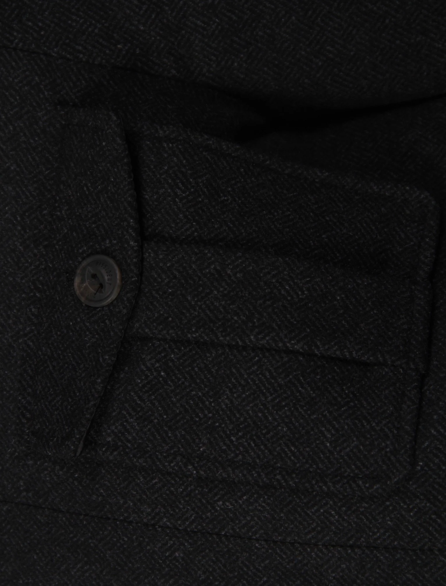 Addiego Wool Blend Herringbone Coat with Quilted Lining In Grey - Dissident - Image 5