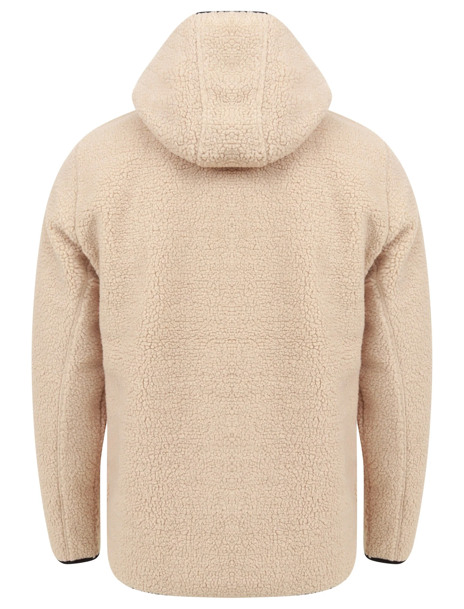 Brewer Teddy Borg Fleece Zip Through Hoody In Natural Taupe - Tokyo Laundry - Image 7