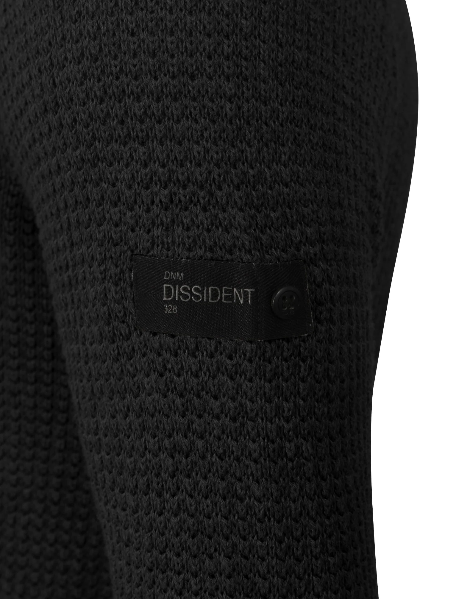 Bruner Cable Knit Pullover Jumper in Black - Dissident - Image 3