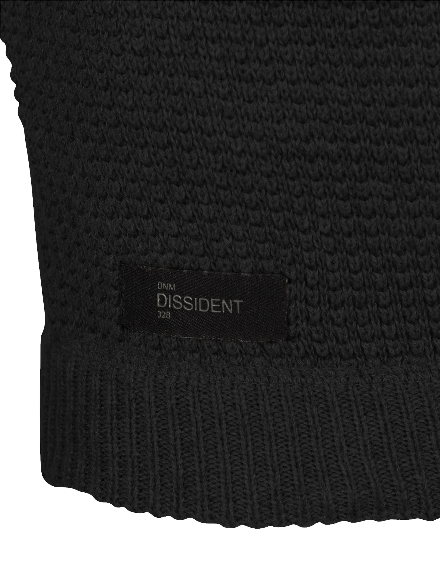 Bruner Cable Knit Pullover Jumper in Black - Dissident - Image 4