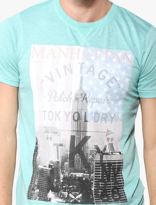 Freeport Motif Burnout T-Shirt In Dark Mint - Tokyo Laundry - Image 3