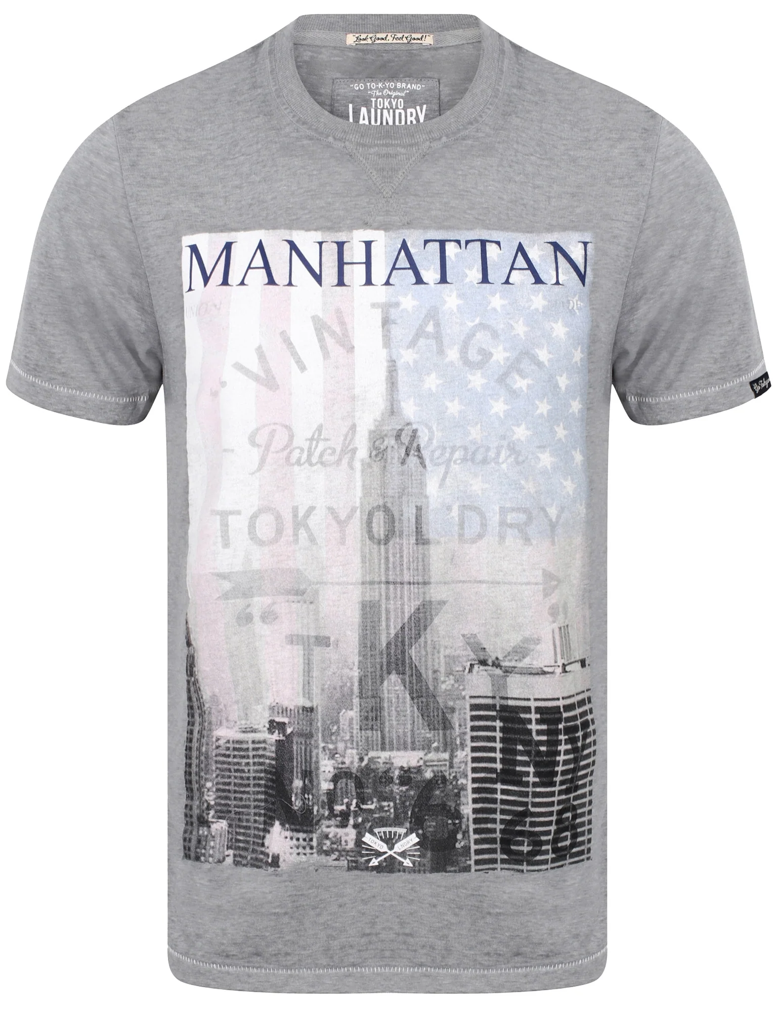 Freeport Motif Burnout T-Shirt In Pewter Grey - Tokyo Laundry - Image 4