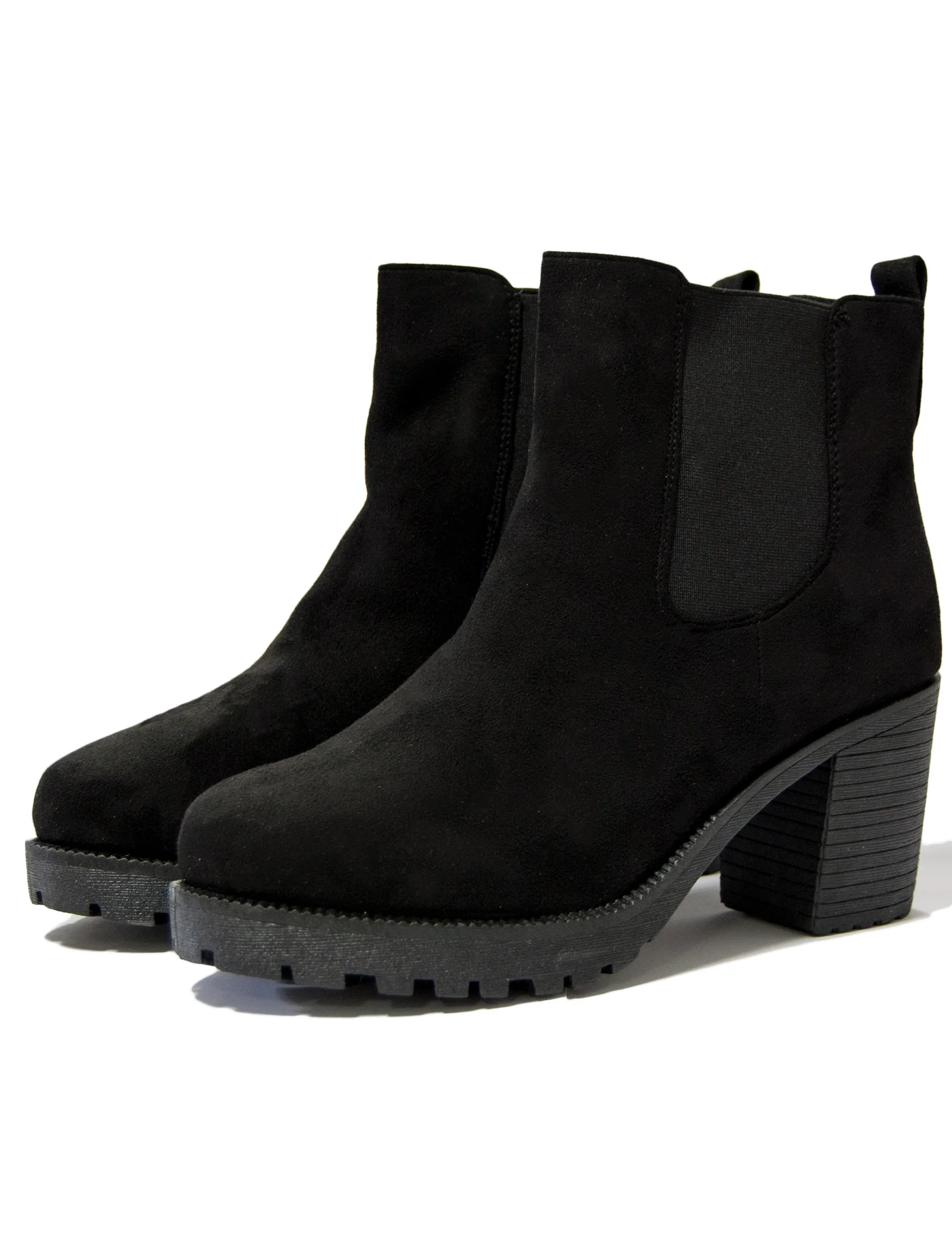 Gabi black suede high heeled Chelsea boots - Image 3
