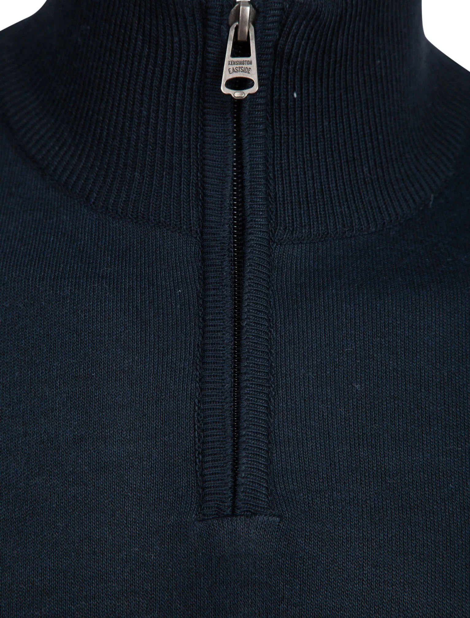 Humphrey Striped Half Zip Neck Knit Jumper in Dark Navy - Kensington Eastside - Image 3