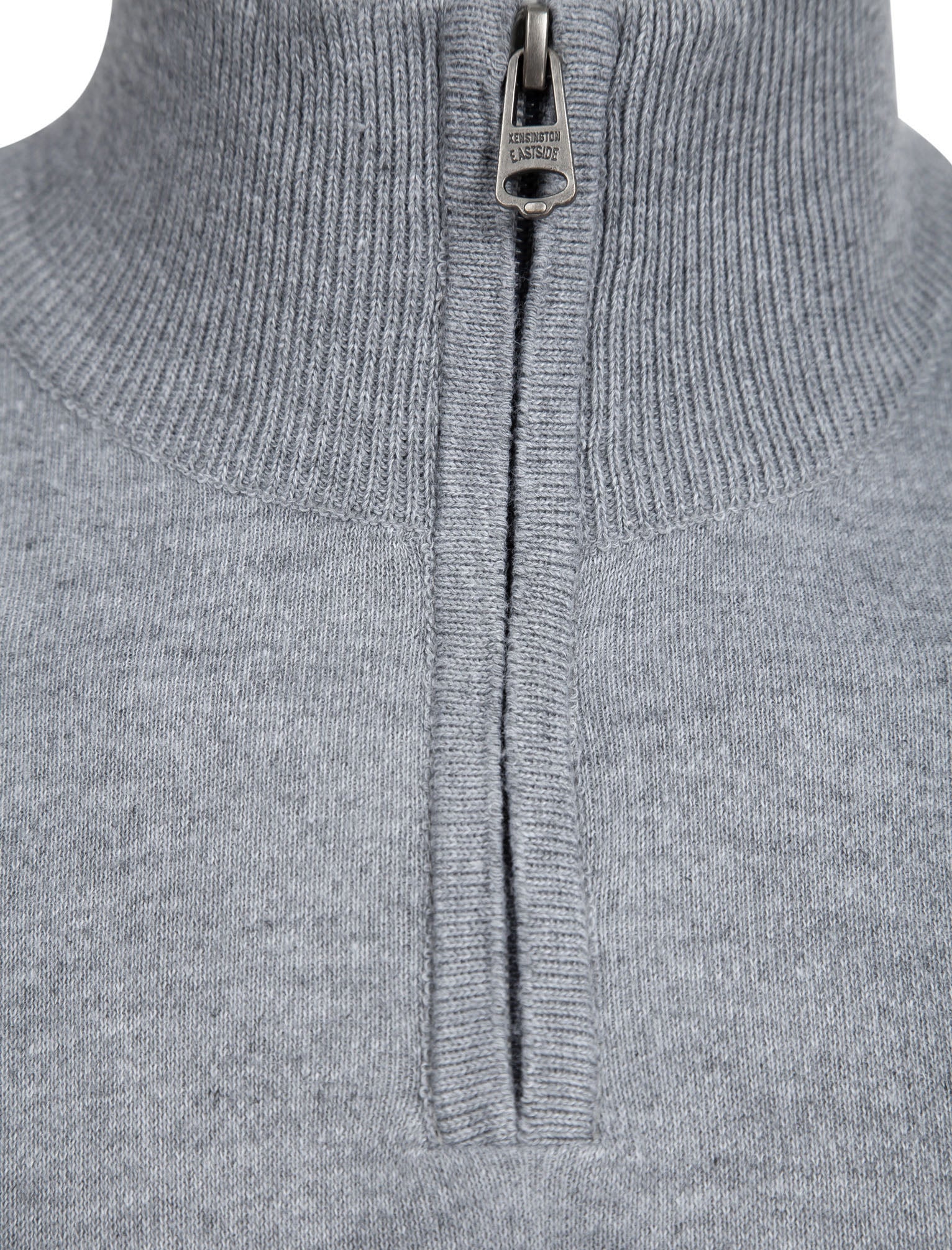 Humphrey Striped Half Zip Neck Knit Jumper in Grey - Kensington Eastside - Image 3