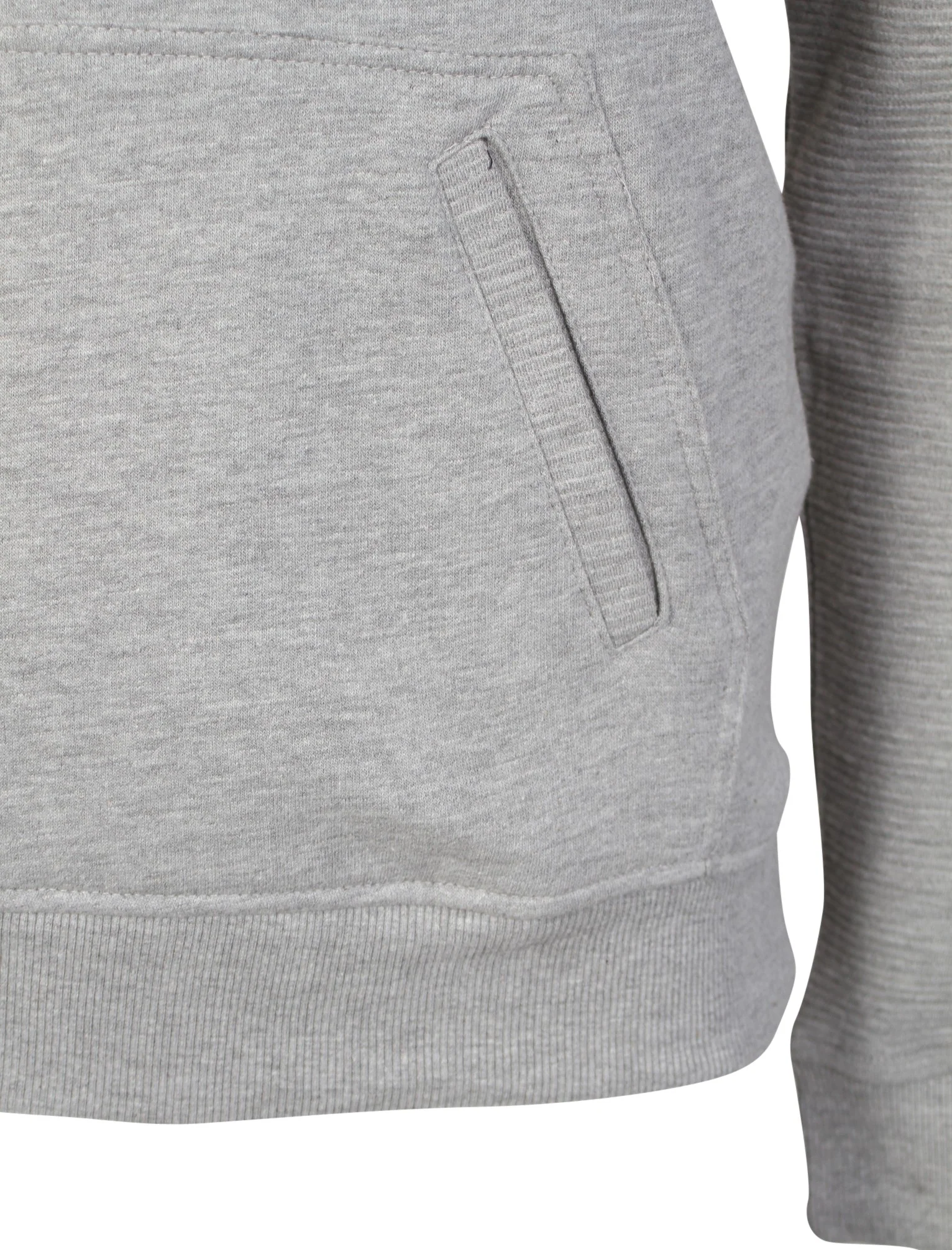 Mens Joel Qutory Pull Over Hoodie in Grey Marl - Image 5