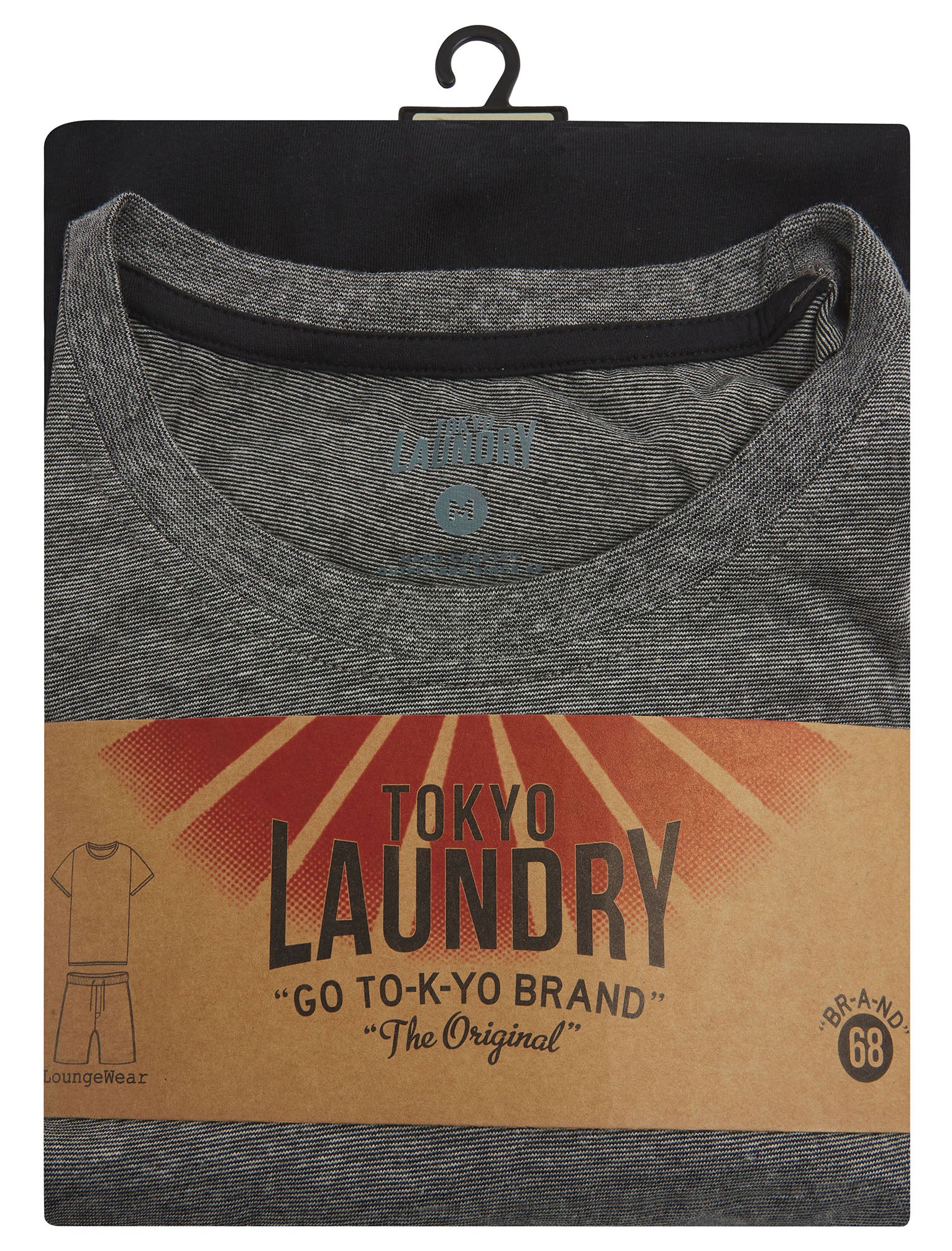 Keir 2 Piece Jersey Cotton Crew Neck T-Shirt and Shorts Lounge Set in Black And White Stripe - Tokyo Laundry - Image 8