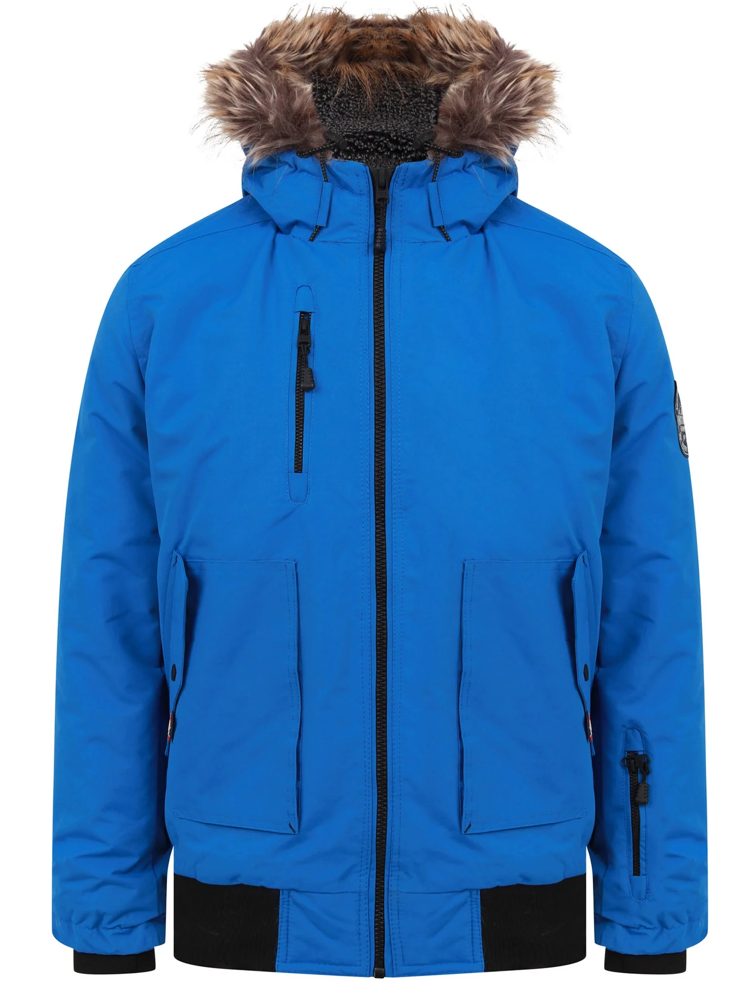 Kennett Taslon Short Parka Coat With Borg Lined Hood In Olympian Blue - Tokyo Laundry - Image 4
