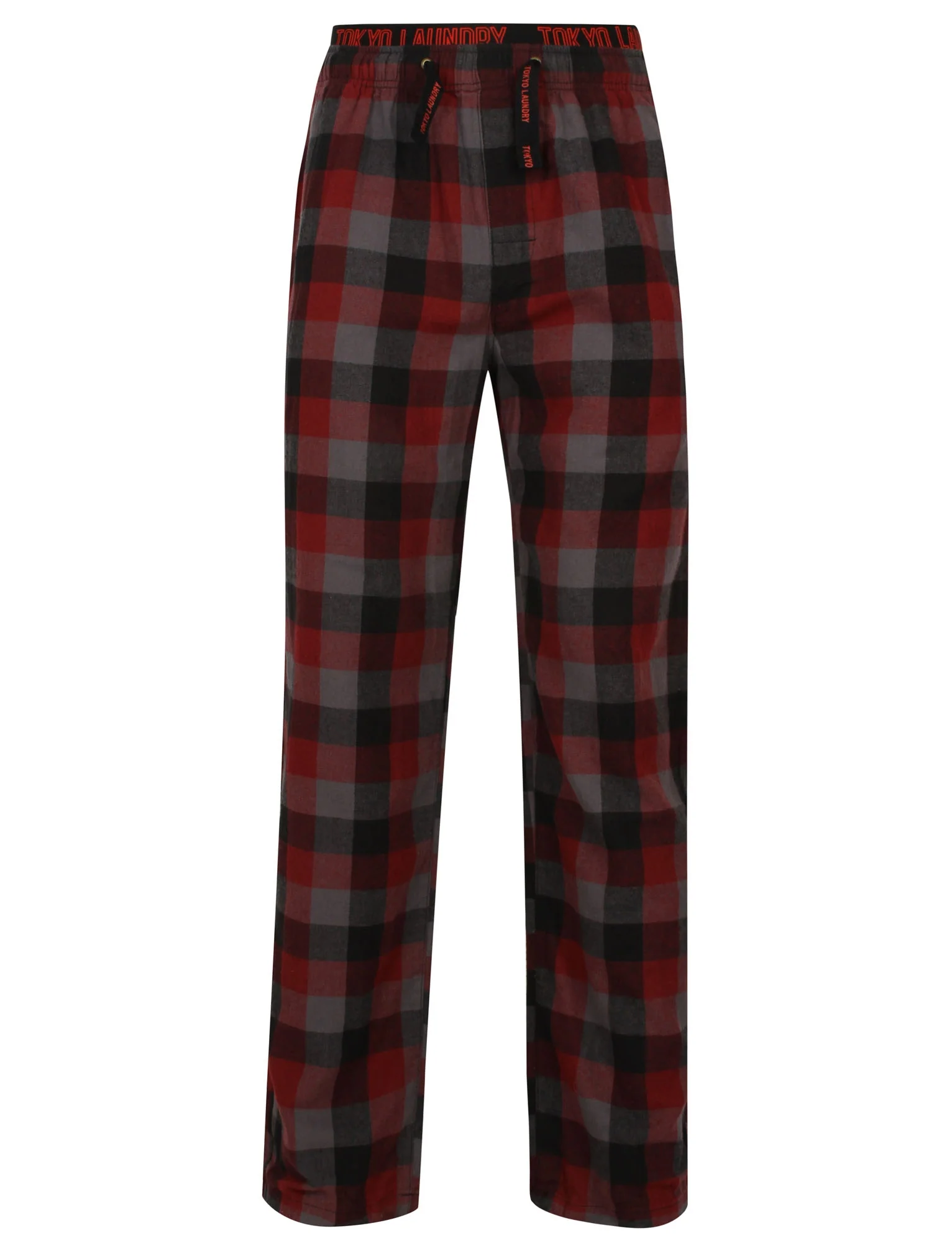 Kenning Brushed Flannel Checked Lounge Pants in Red - Tokyo Laundry - Image 4