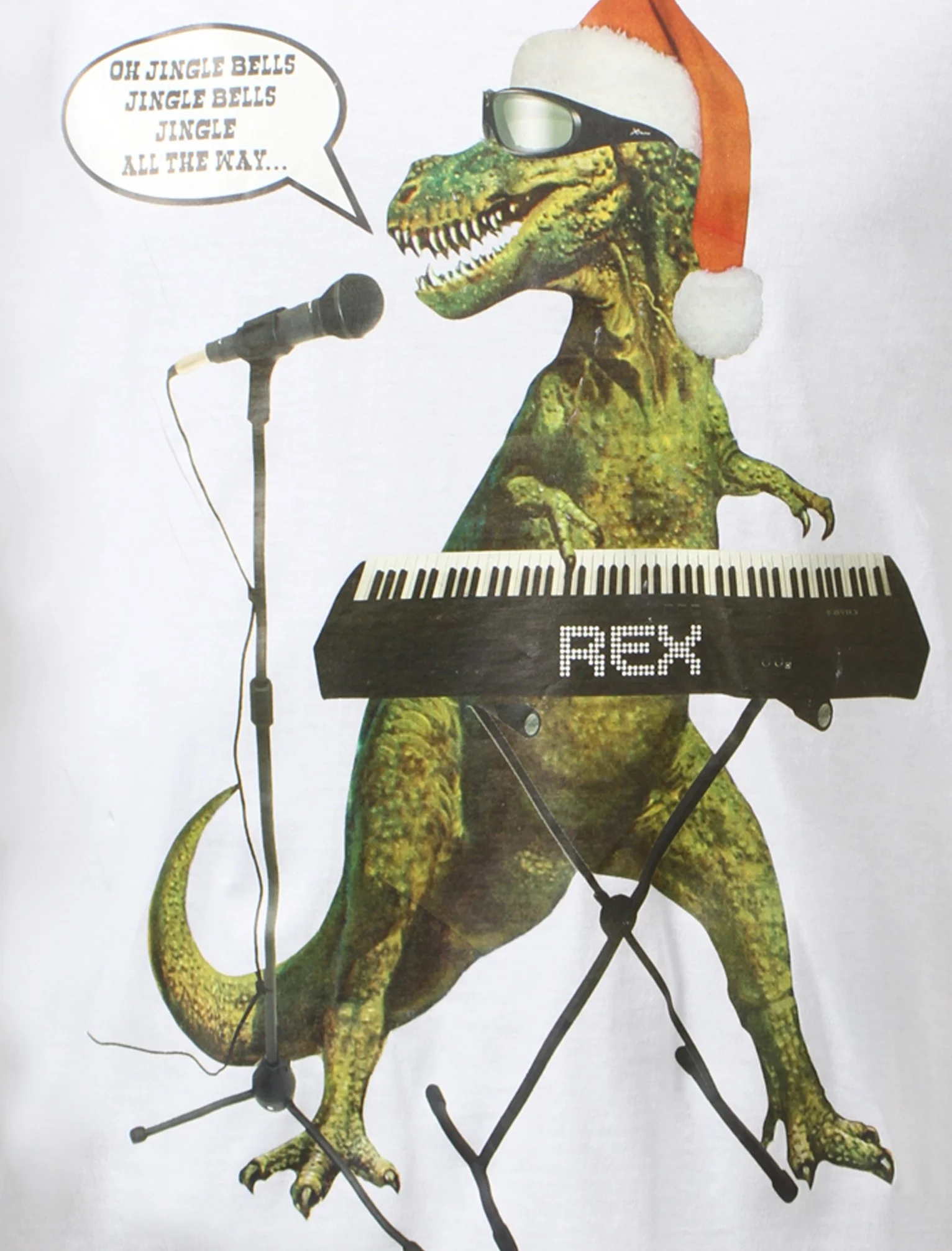 Merry Christmas Jingle Rex white festive Xmas t-shirt - Image 3