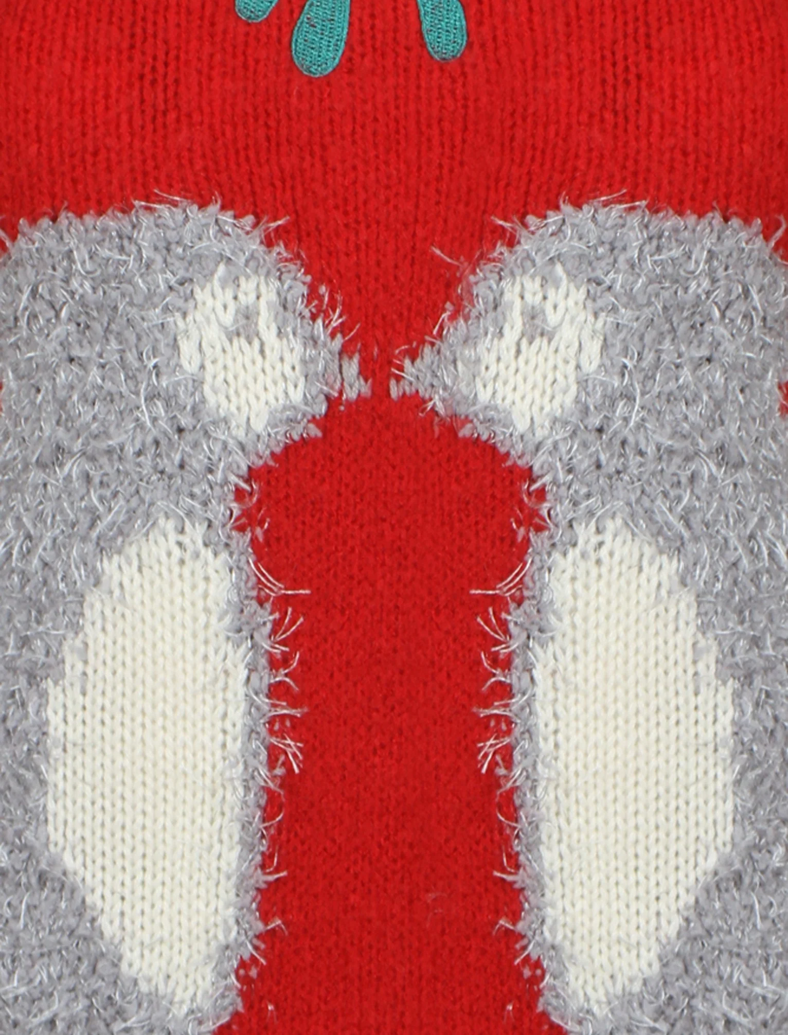 Womens Merry Christmas Mistletoe Penguins red jumper - Image 3