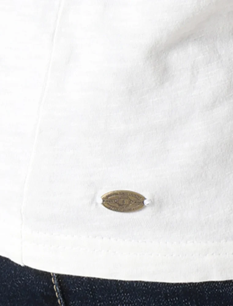 Motor Tour Motif Cotton Slub T-Shirt In Blue Moon - Tokyo Laundry - Image 4