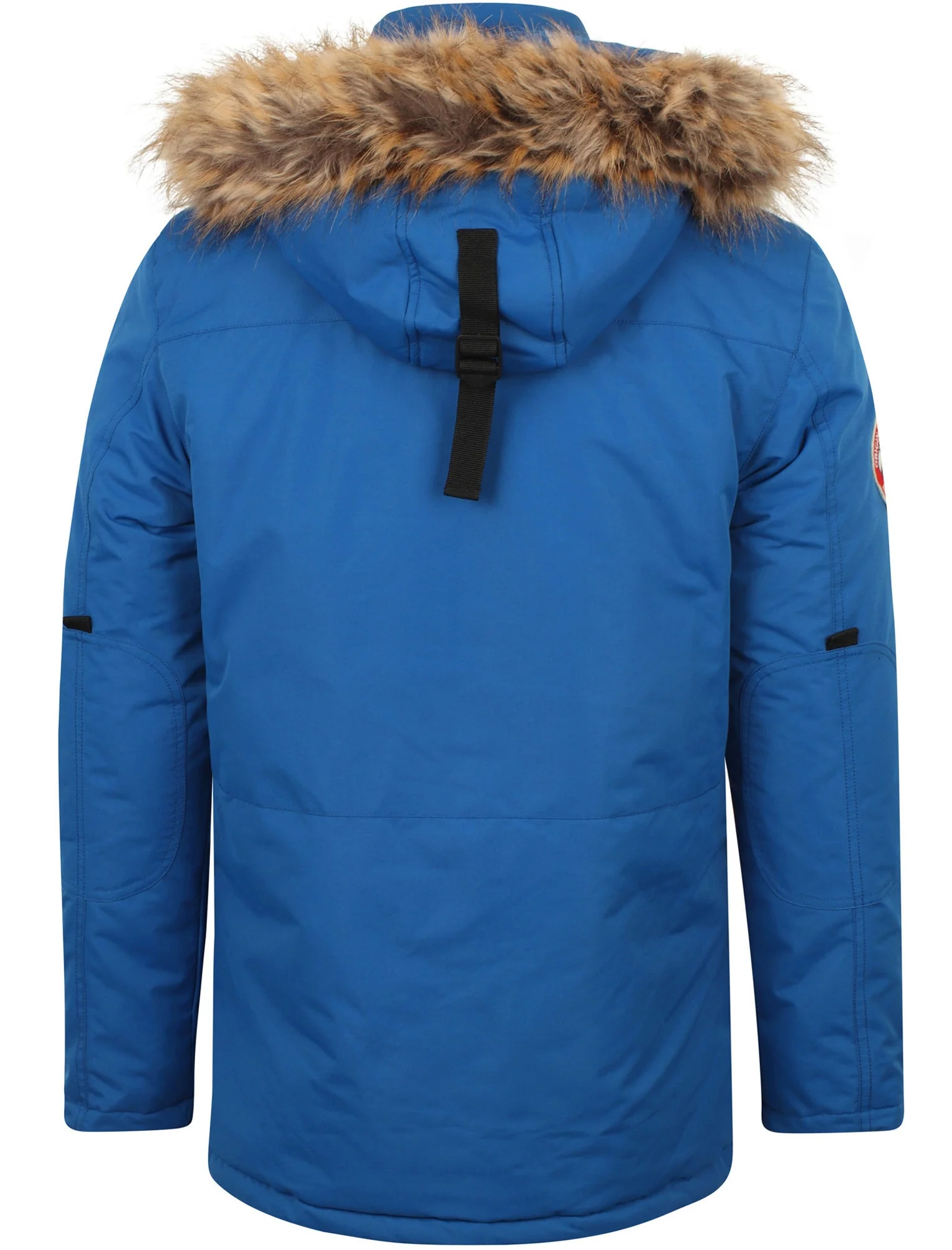 Nicklas Utility Parka Coat with Faux Fur Lined Hood in Olympian Blue - Tokyo Laundry - Image 4