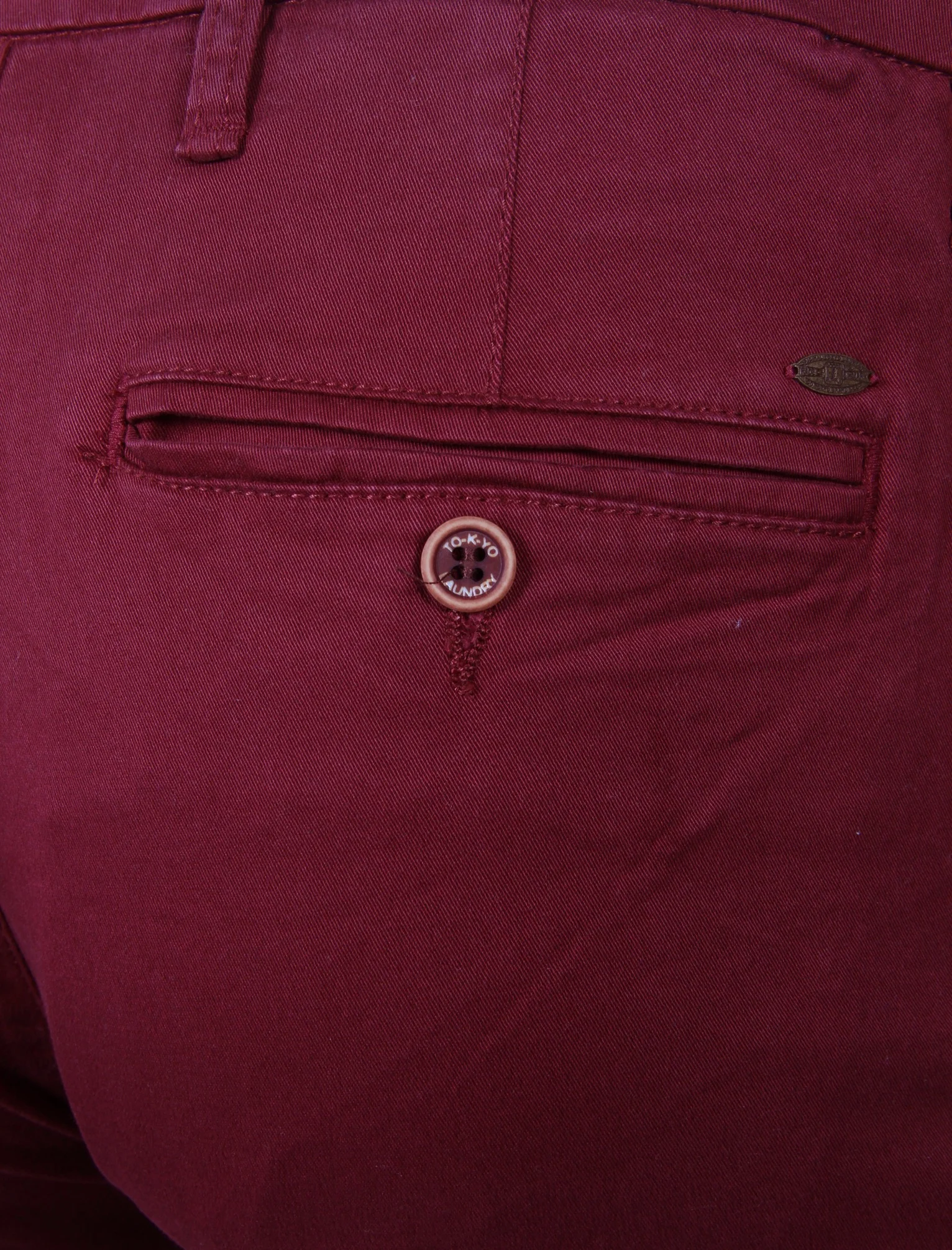 Paros Cotton Twill Chinos in Heritage Red - Tokyo Laundry - Image 3