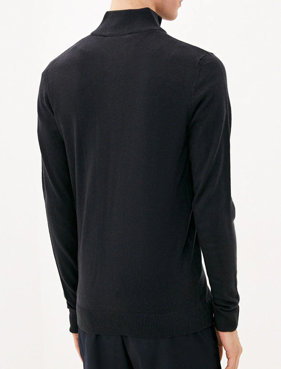 Redwood 2 Half Zip Neck Cashmilon Knit Jumper in Dark Navy - Kensington Eastside - Image 3