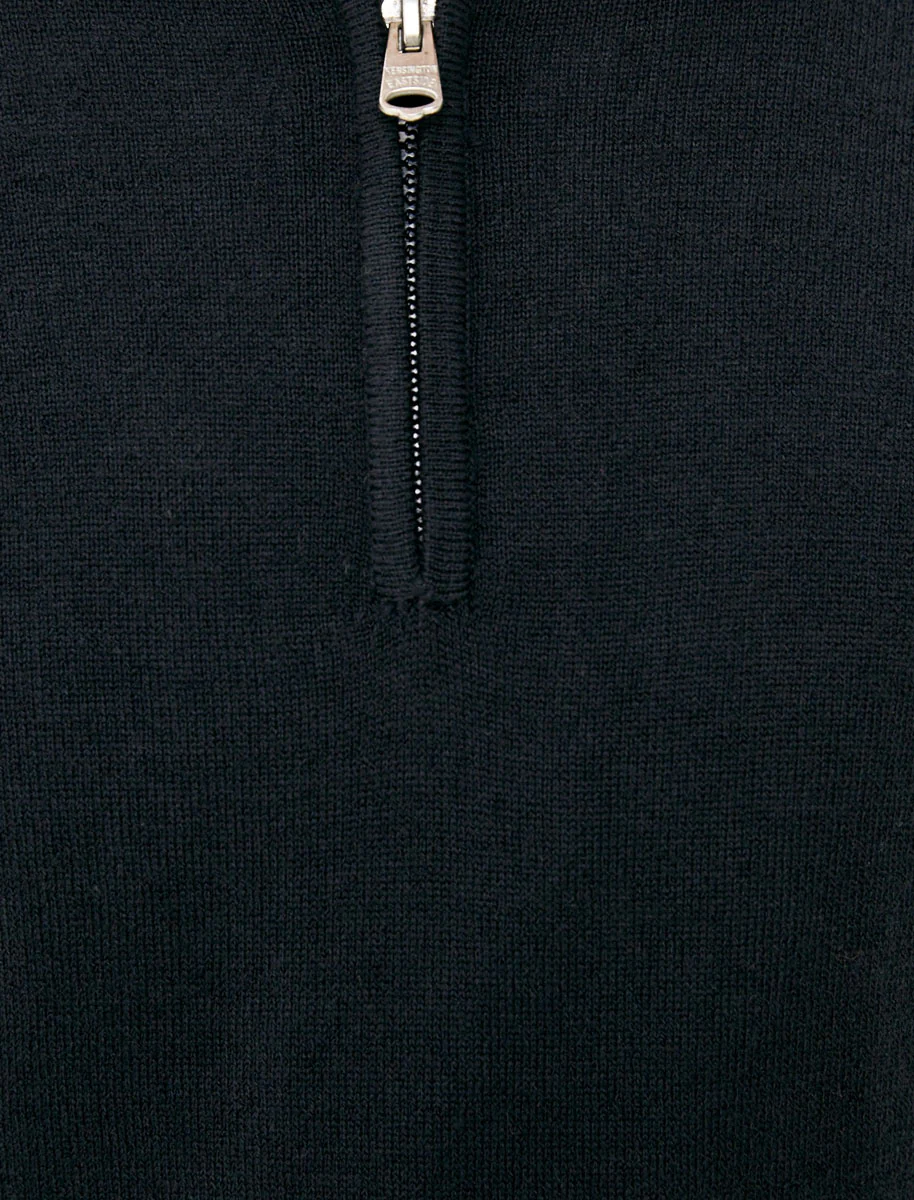 Redwood 2 Half Zip Neck Cashmilon Knit Jumper in Dark Navy - Kensington Eastside - Image 6