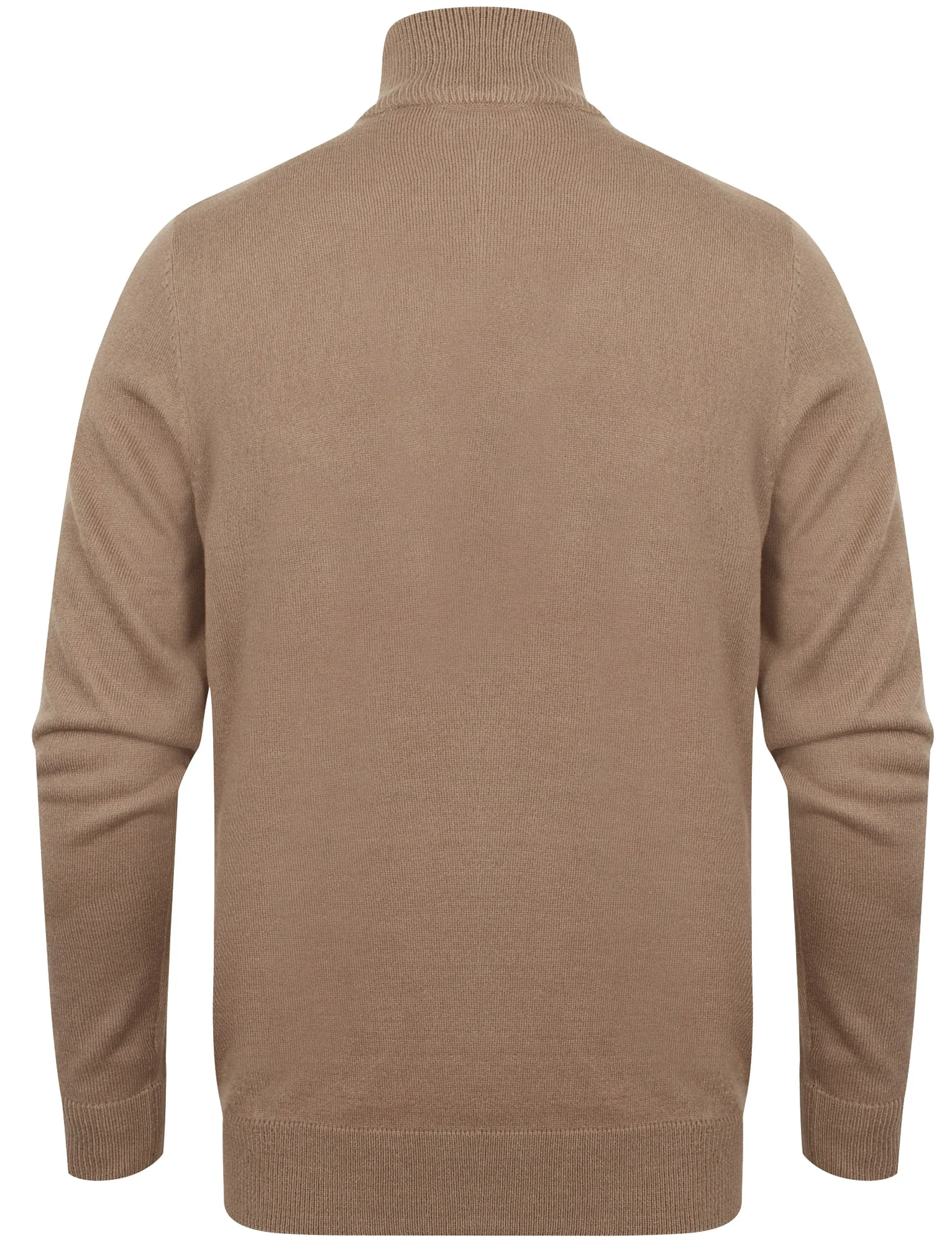 Redwood 2 Half Zip Neck Cashmilon Knit Jumper in Taupe - Kensington Eastside - Image 5