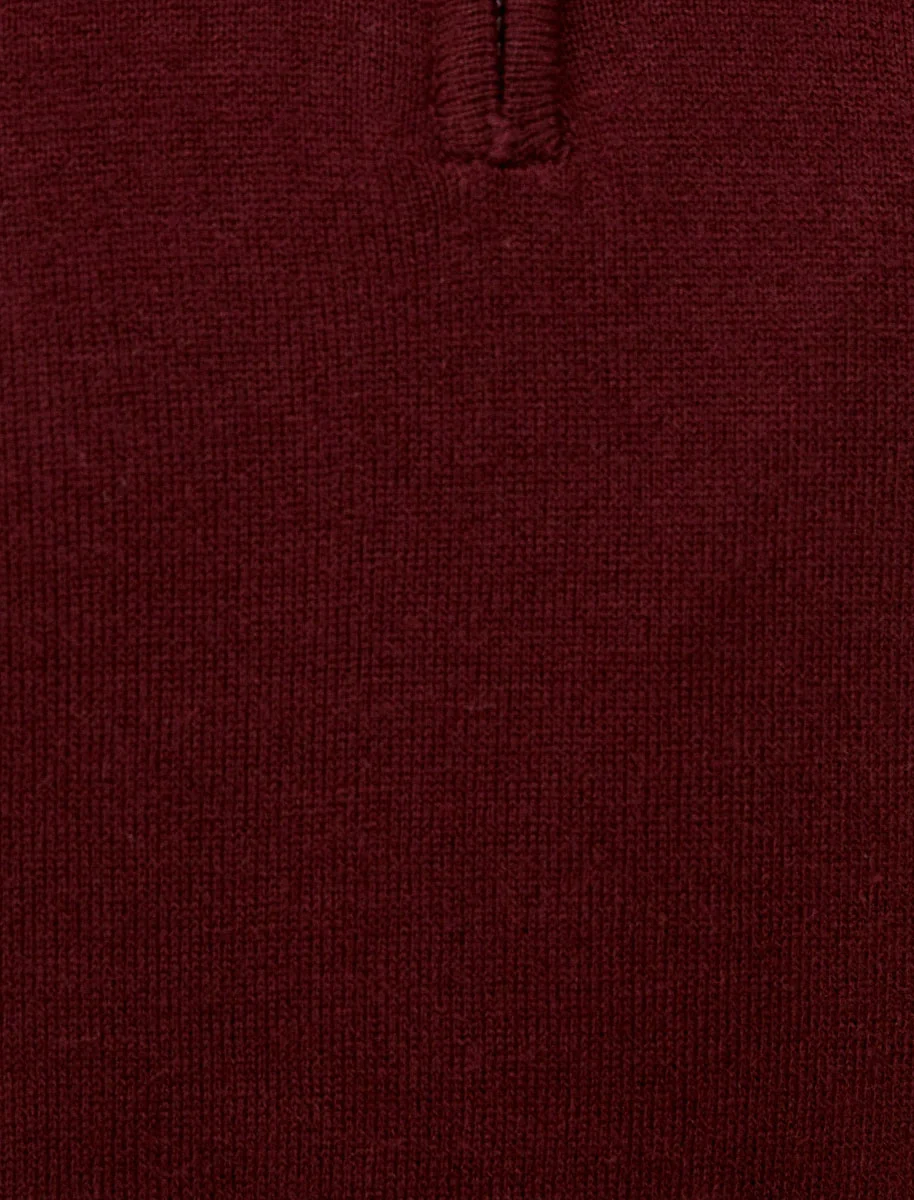 Redwood 2 Half Zip Neck Cashmilon Knit Jumper in Zinfandel - Kensington Eastside - Image 4