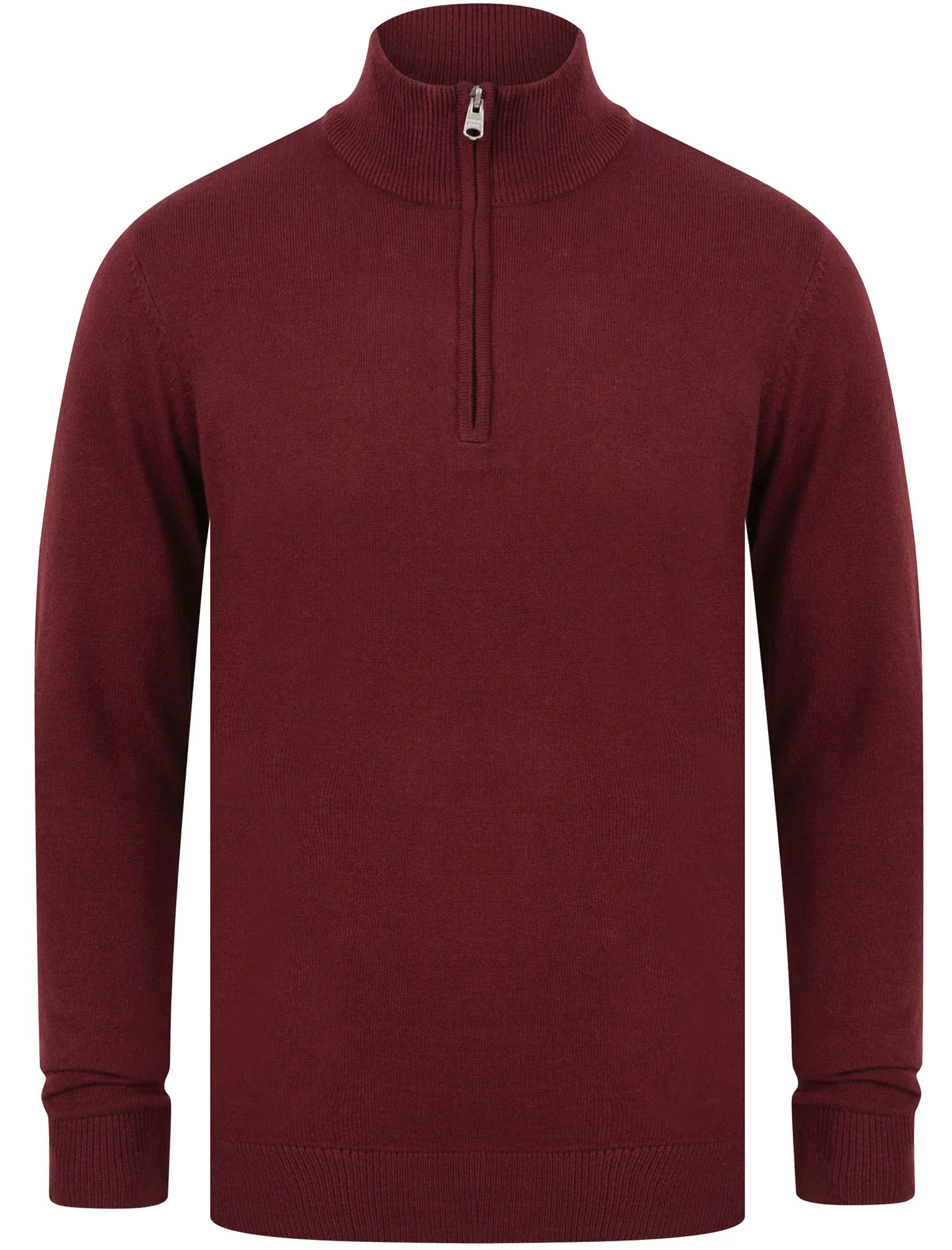 Redwood 2 Half Zip Neck Cashmilon Knit Jumper in Zinfandel - Kensington Eastside - Image 5