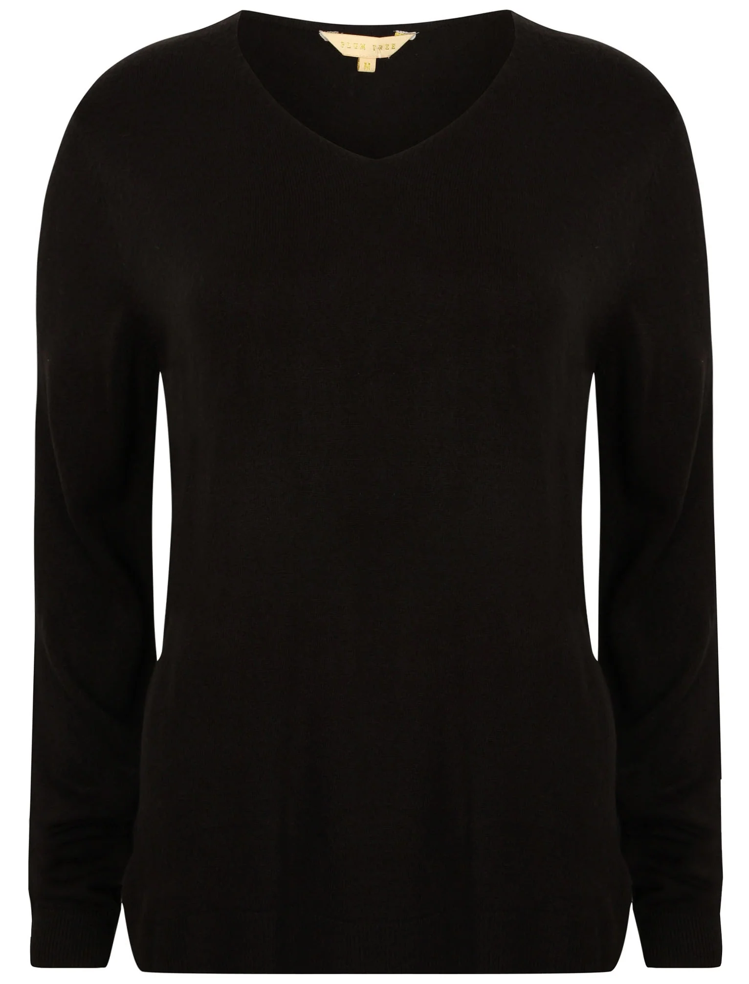 Scully V Neck Jumper in Black - Plum Tree - Image 4