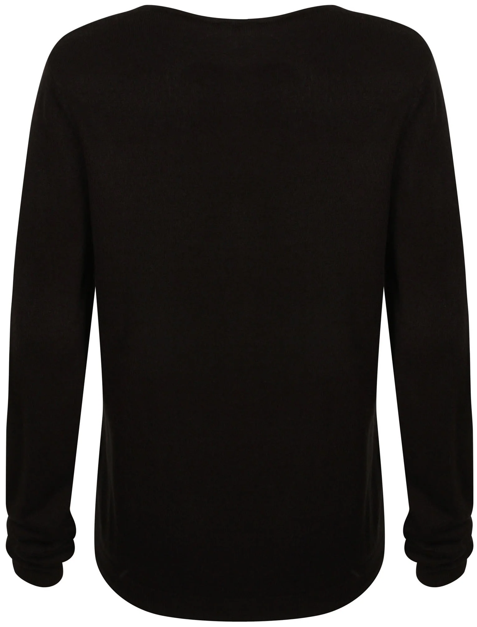 Scully V Neck Jumper in Black - Plum Tree - Image 5