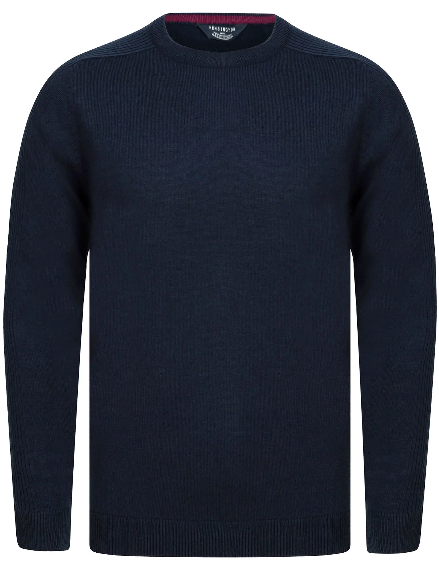 Striker Crew Neck Knitted Jumper in Sky Captain Navy - Kensington Eastside - Image 5