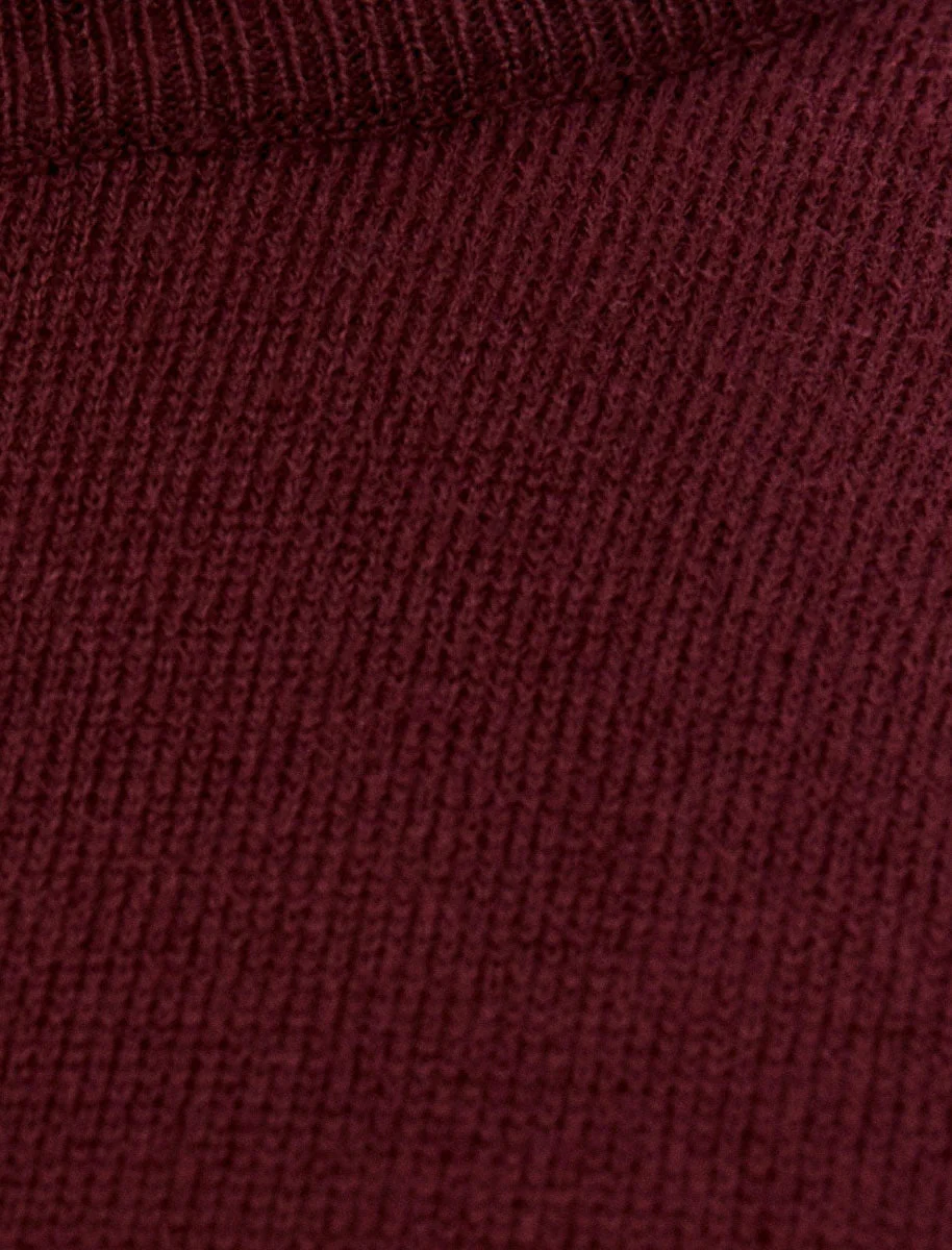 Striker Crew Neck Knitted Jumper in Zinfandel - Kensington Eastside - Image 4