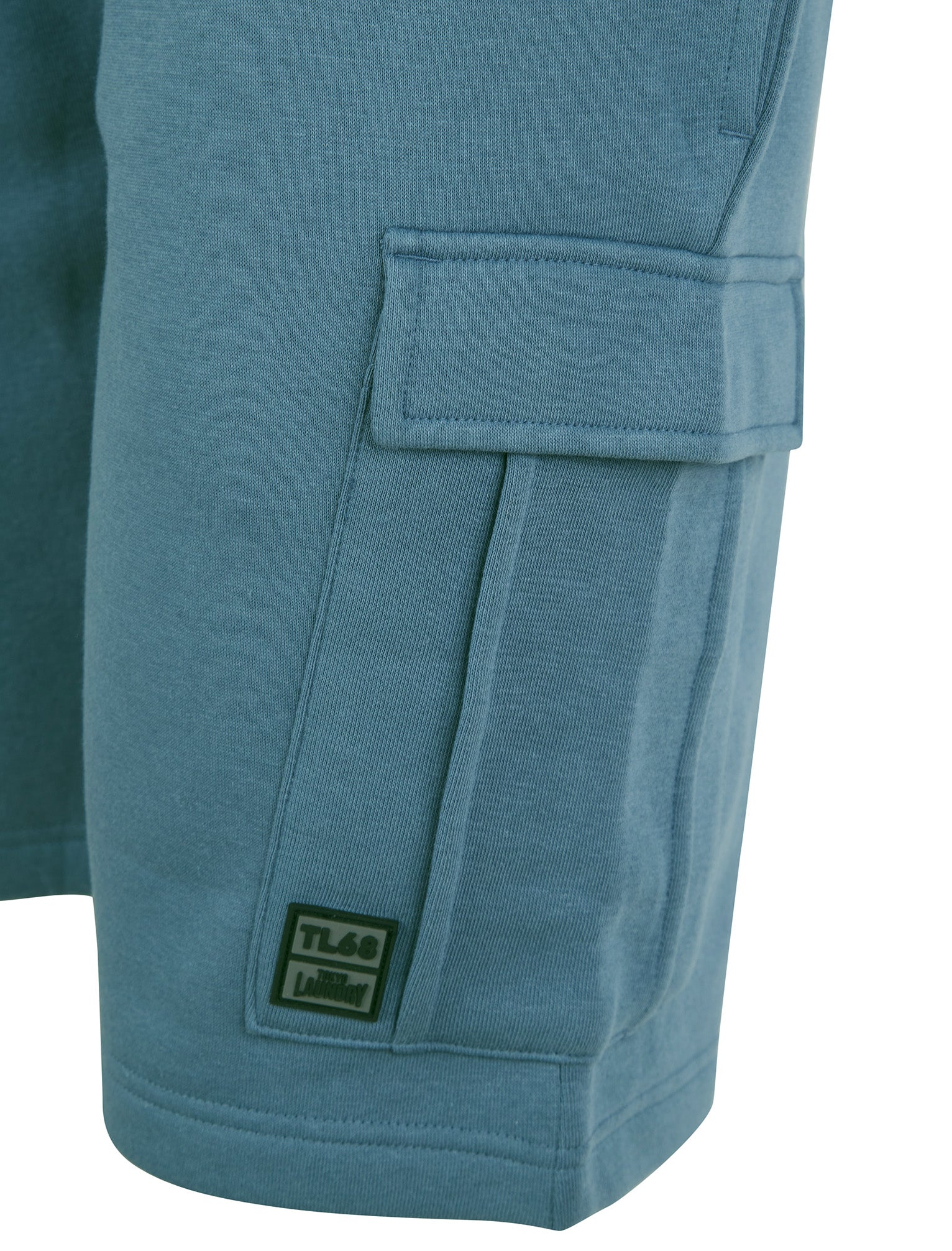 Tanko Multi-Pocket Brushback Fleece Jogger Cargo Shorts in Copen Blue - Tokyo Laundry - Image 3
