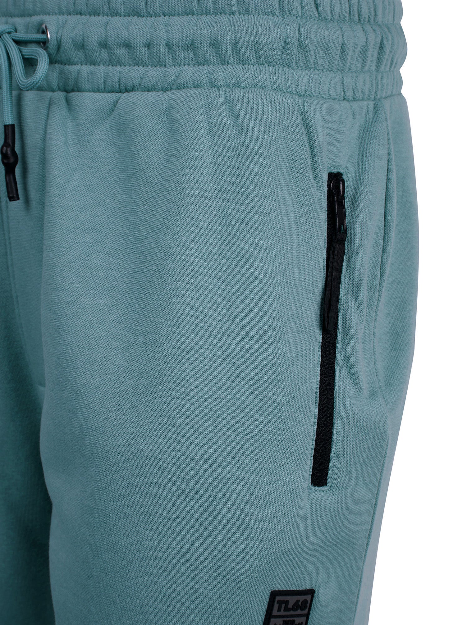Tarou Brushback Fleece Jogger Shorts with Zip Pockets in Tradewinds Blue - Tokyo Laundry - Image 3