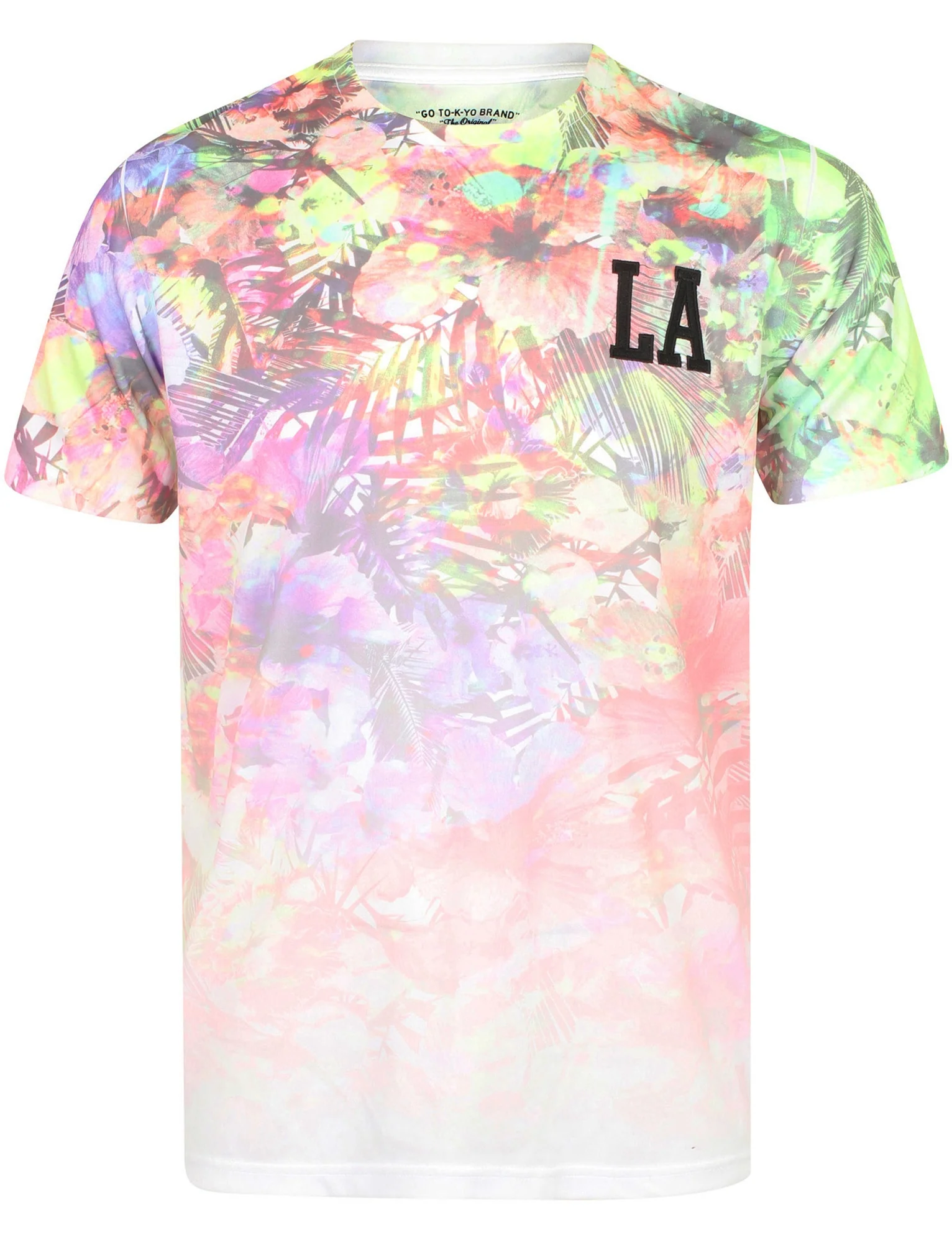 Vibrant Flower Print Crew Neck T-Shirt In Optic White - Tokyo Laundry - Image 4