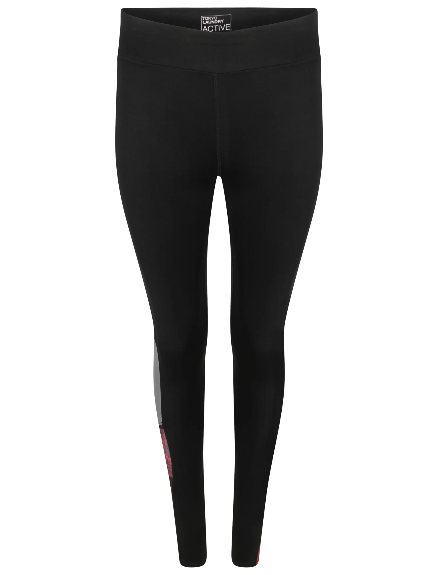 Wagner Floral Panel Workout Leggings in Black - Tokyo Laundry Active - Image 4