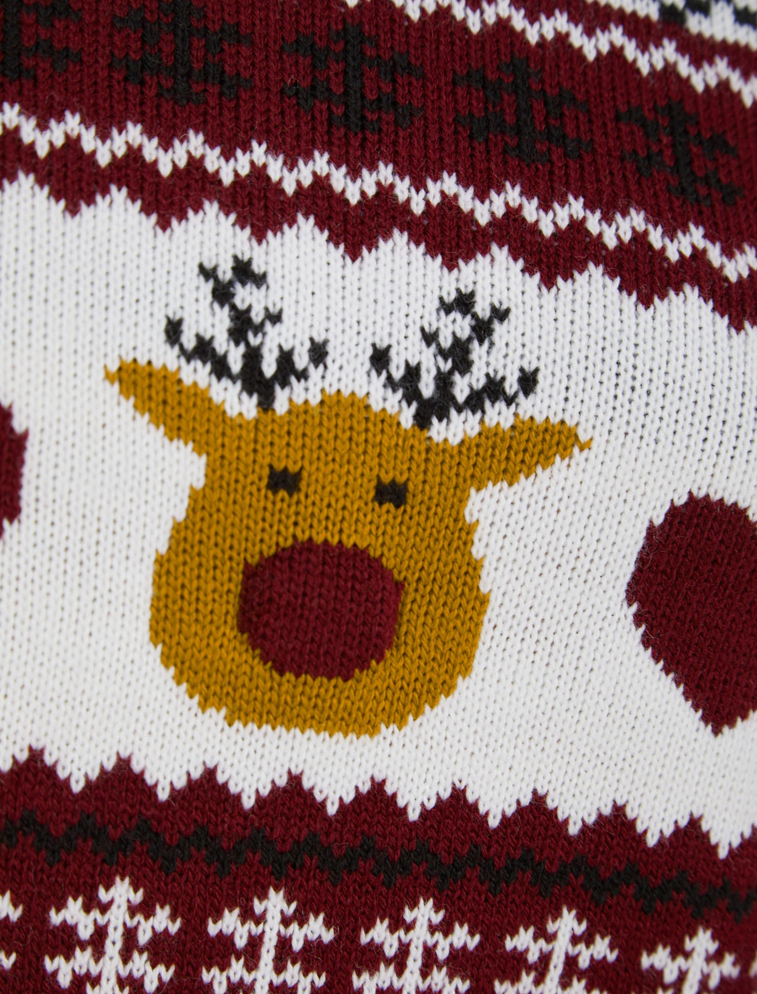 Women’s Deer Paper LED Light Up Novelty Christmas Jumper in Claret - Merry Christmas - Image 4