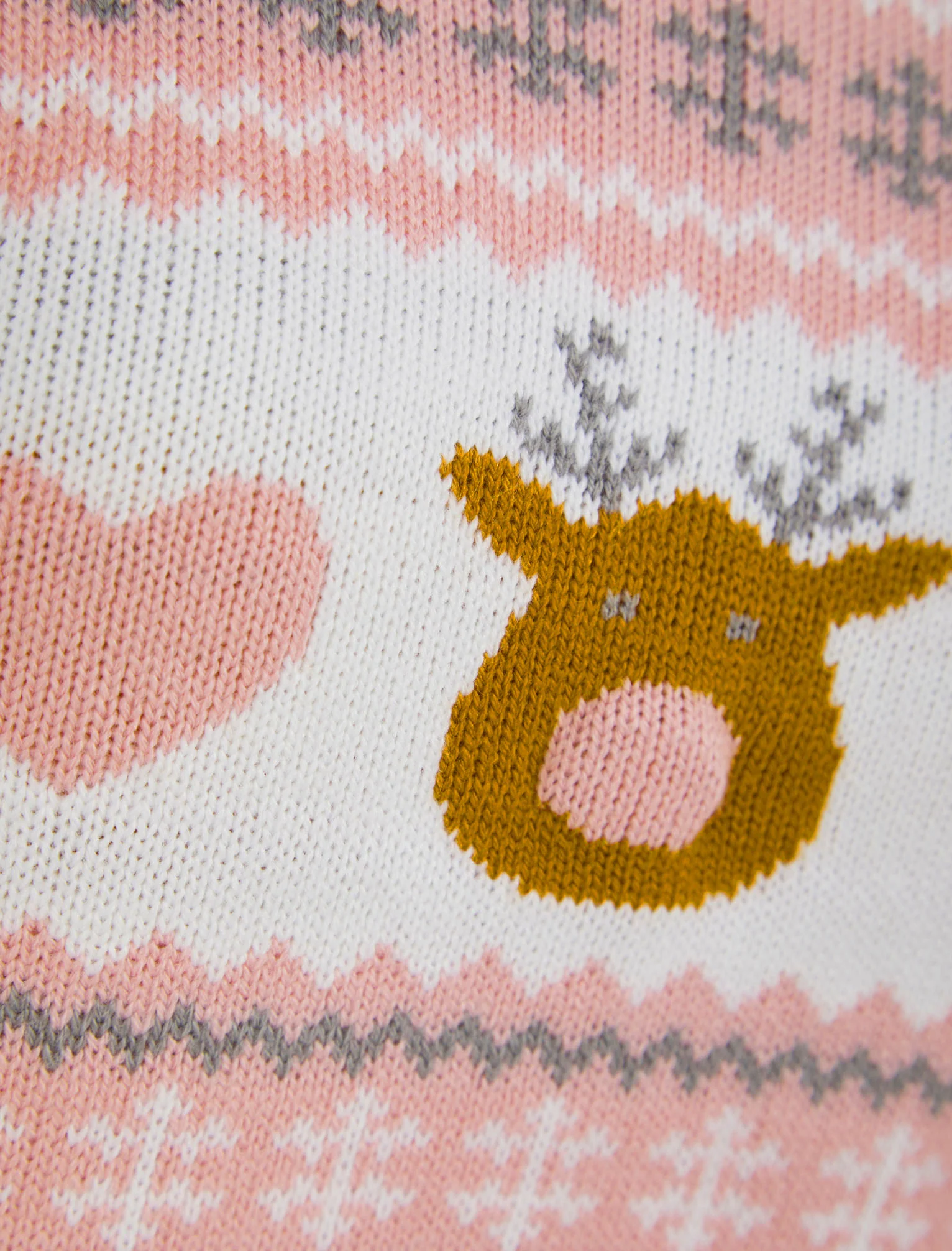 Women’s Deer Paper LED Light Up Novelty Christmas Jumper in Pink - Merry Christmas - Image 4