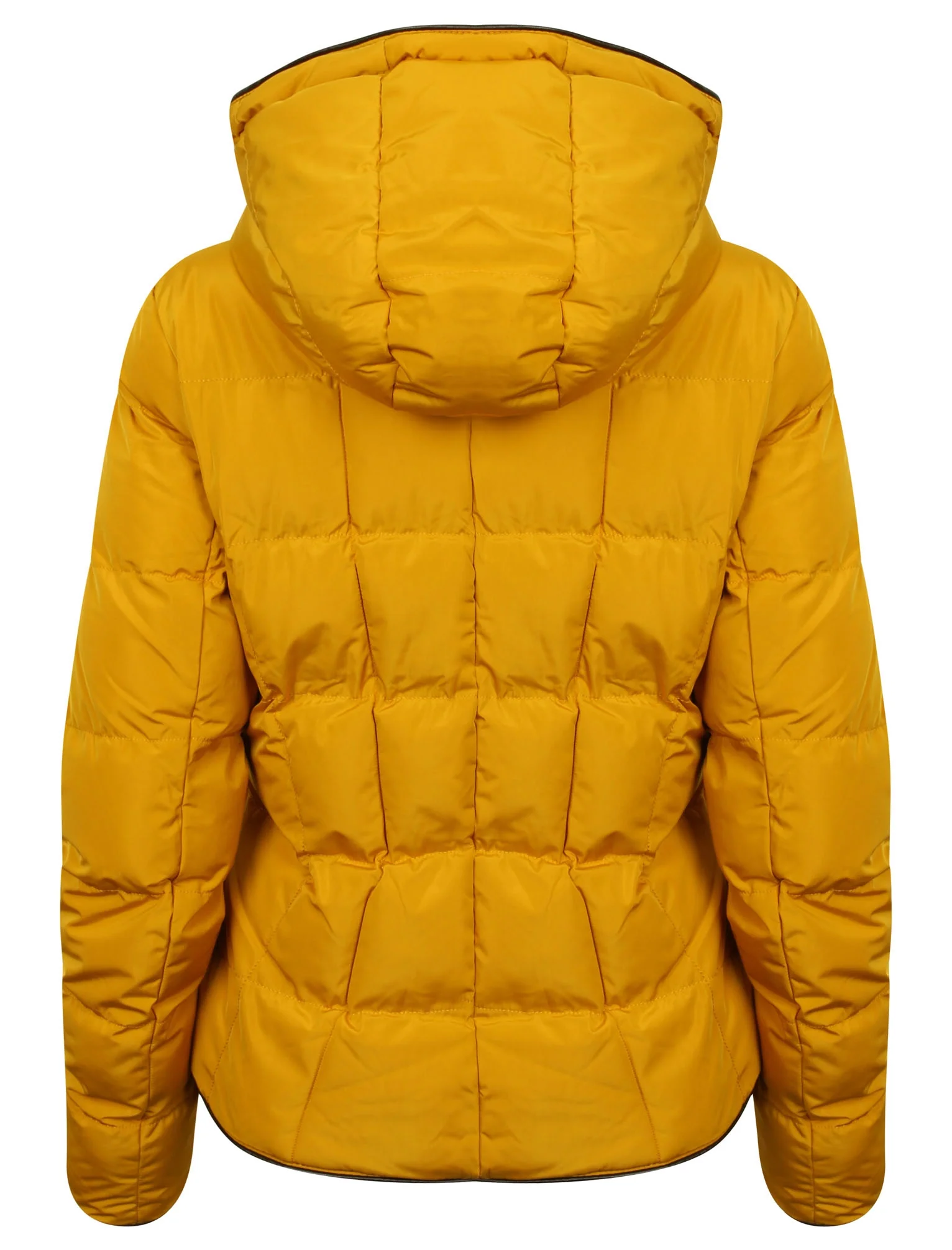 Wookie Quilted Hooded Jacket in Old Gold - Tokyo Laundry - Image 5