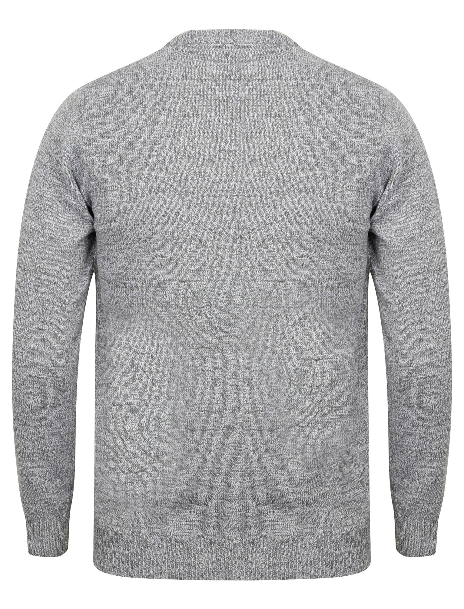 Xmas Penguin Novelty Christmas Jumper in Mid Grey / Optic White - Season’s Greetings - Image 4